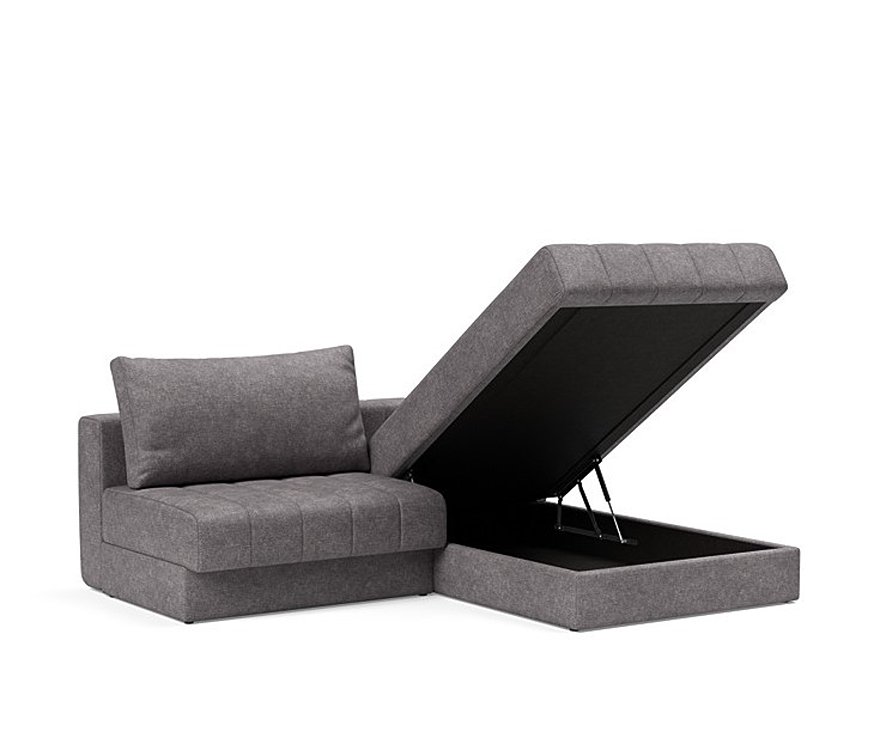 INNOVATION LIVING  Canapé lit AKELLO LOUNGER couchage 166x200 tissu Avella Grey