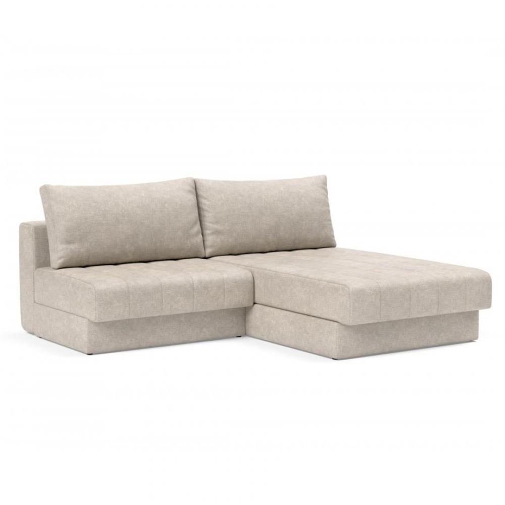 INNOVATION LIVING  Canapé lit AKELLO LOUNGER couchage 166x200 tissu Avella Sand