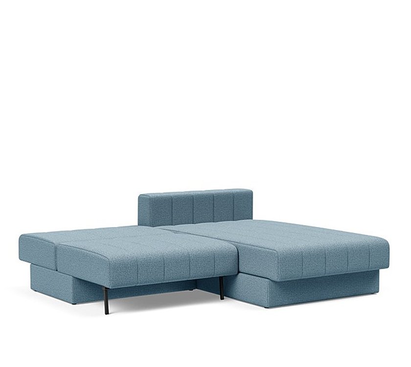 INNOVATION LIVING  Canapé lit AKELLO LOUNGER couchage 166x200 tissu Mixed Dance Light Blue