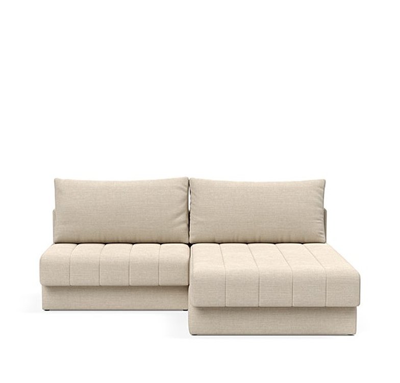 INNOVATION LIVING  Canapé lit AKELLO LOUNGER couchage 166x200 tissu Phobos Latte