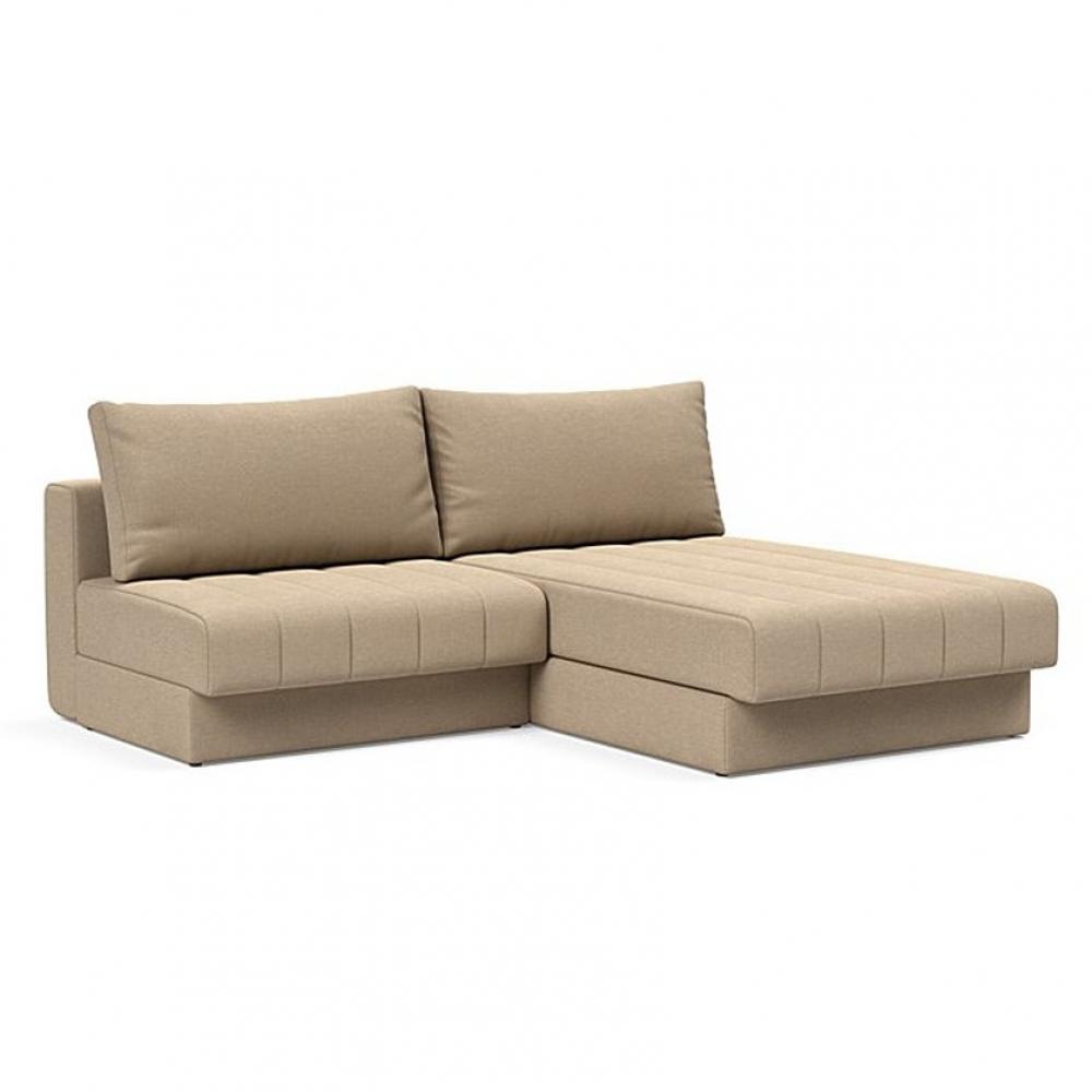 INNOVATION LIVING  Canapé lit AKELLO LOUNGER couchage 166x200 tissu Phobos Mocha