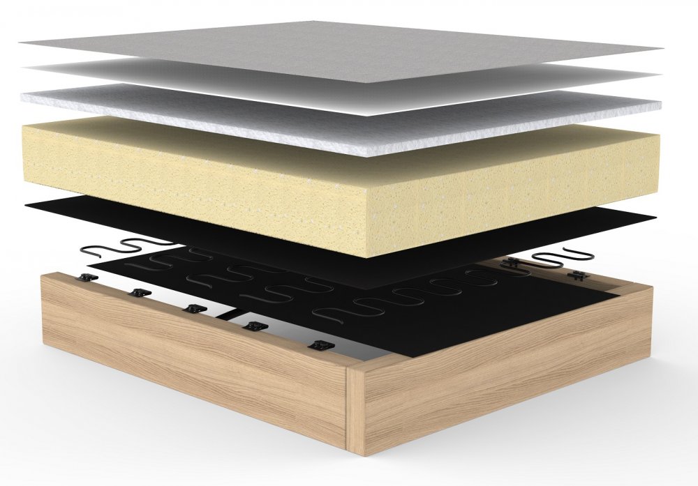 INNOVATION LIVING  Canapé lit AKELLO LOUNGER couchage 166x200 tissu Weda Blue