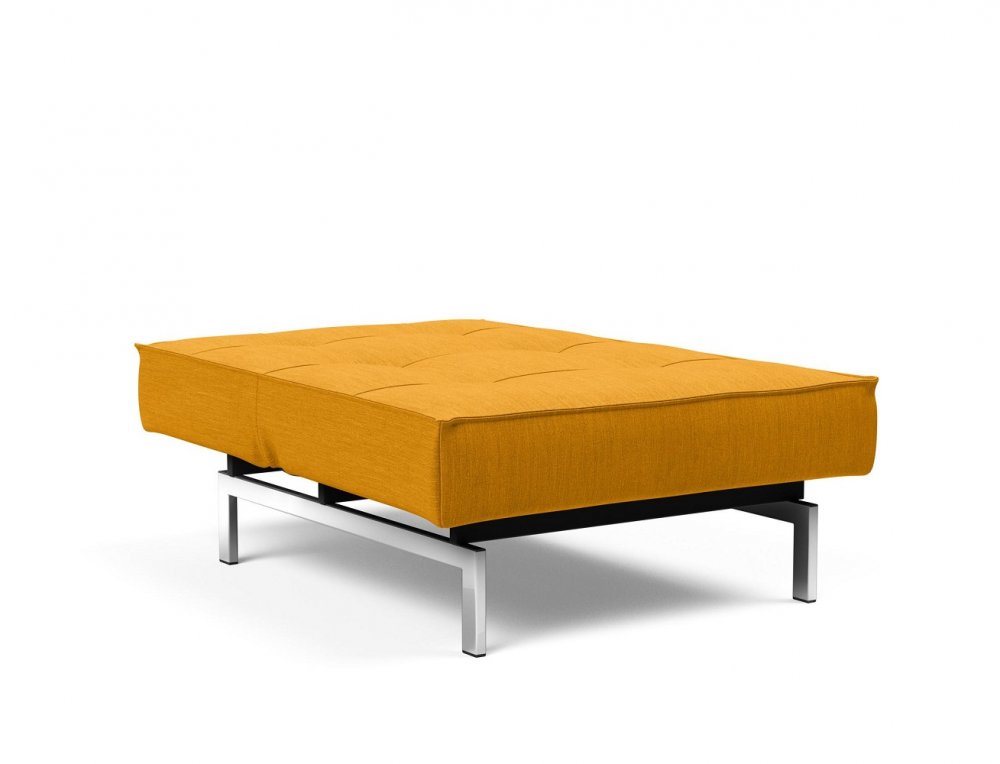 INNOVATION LIVING  Fauteuil design SPLITBACK CHROME convertible lit 90*115 cm tissu Elegance Burned Curry