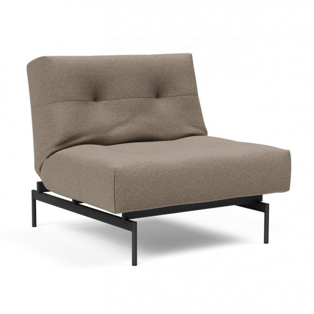 Fauteuil modulable  ILB 202 acier noir tissu Mahoga Caramel Grey