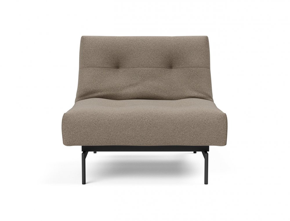 Fauteuil modulable  ILB 202 acier noir tissu Mahoga Caramel Grey