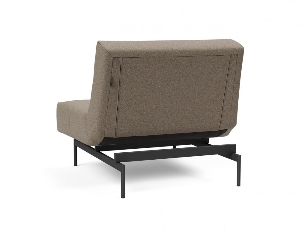 Fauteuil modulable  ILB 202 acier noir tissu Mahoga Caramel Grey