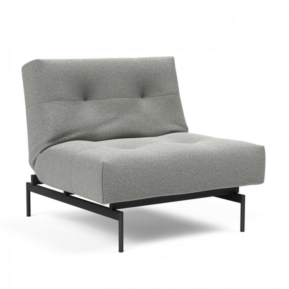 Fauteuil modulable  ILB 202 acier noir tissu Mahoga Dove Grey