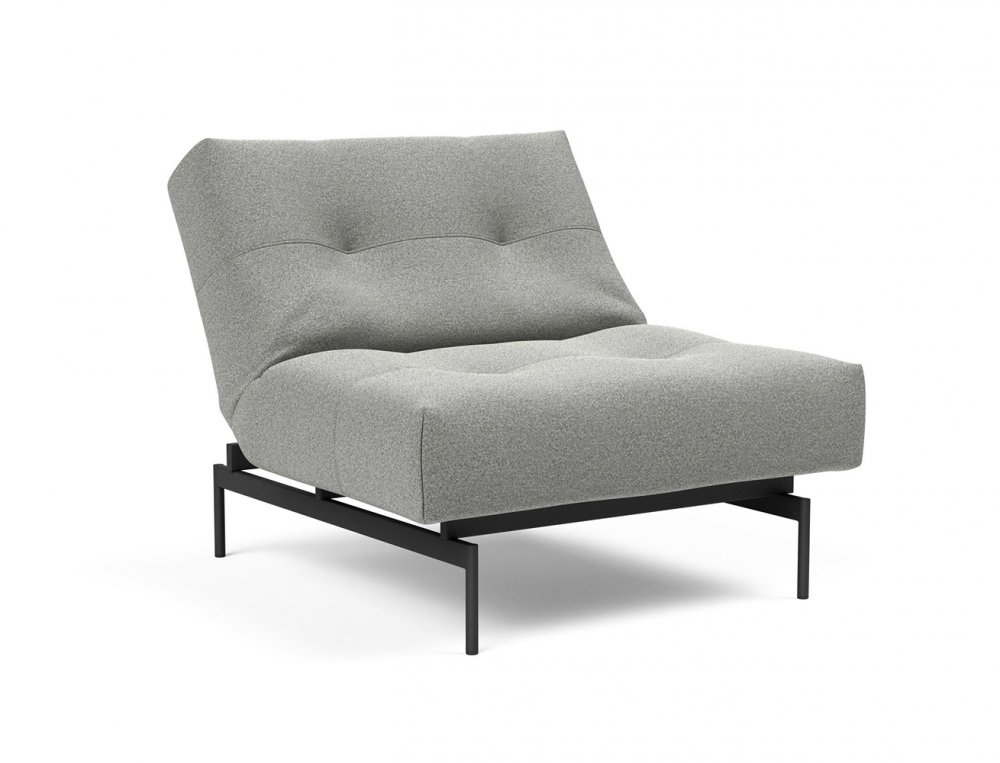 Fauteuil modulable  ILB 202 acier noir tissu Mahoga Dove Grey