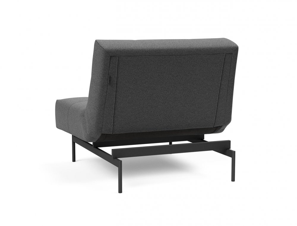 Fauteuil modulable  ILB 202 acier noir tissu Mahoga Seal Grey