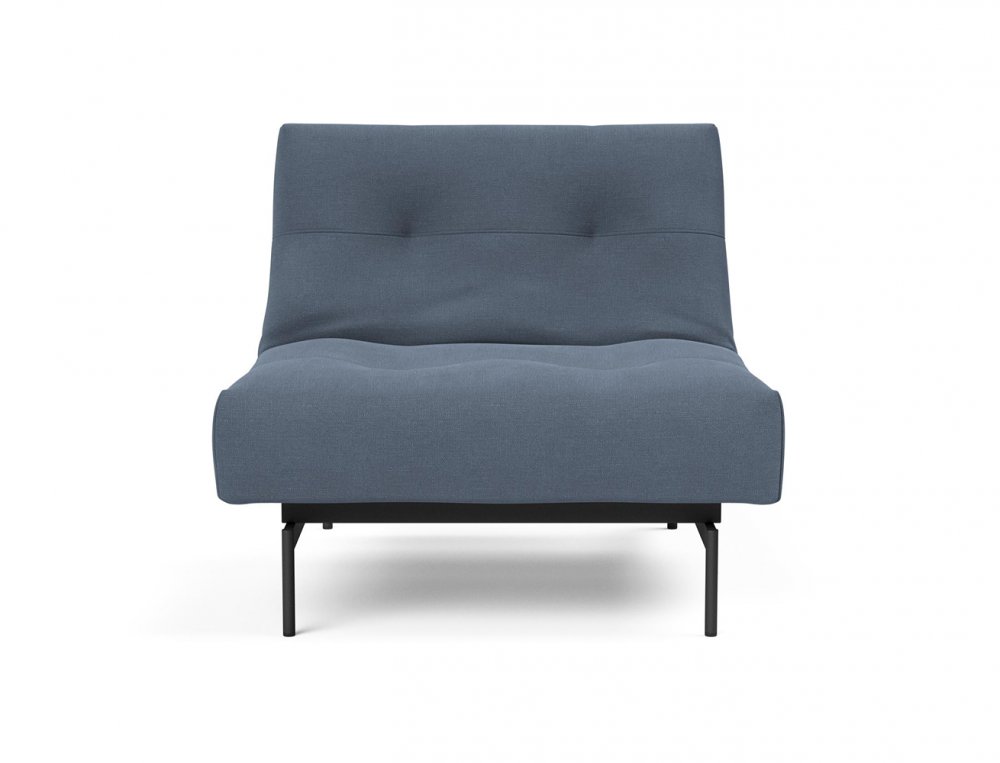 Fauteuil modulable  ILB 202 acier noir tissu Yogia Oceane Blue