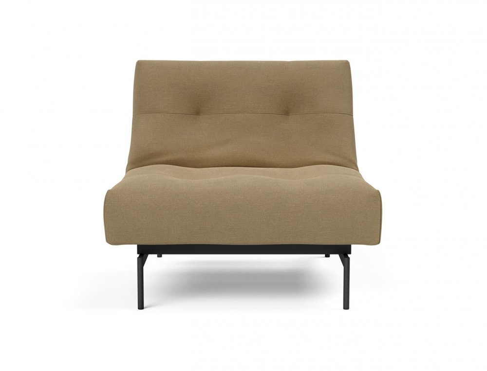 Fauteuil modulable  ILB 202 acier noir tissu Yogia Olive Brown