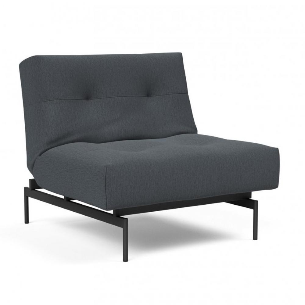 Fauteuil modulable  ILB 202 acier noir tissu Mozart Grey Bronze