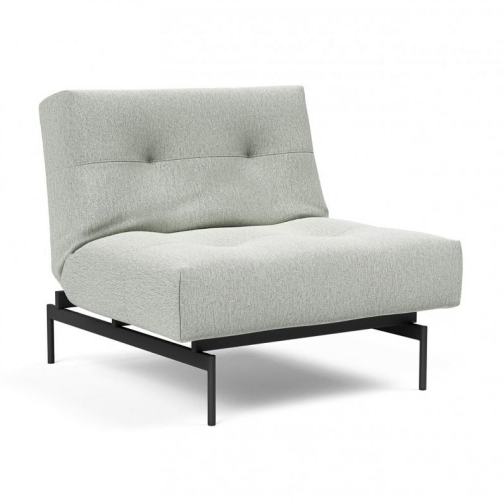 Fauteuil modulable  ILB 202 acier noir tissu Mozart Slate Brown