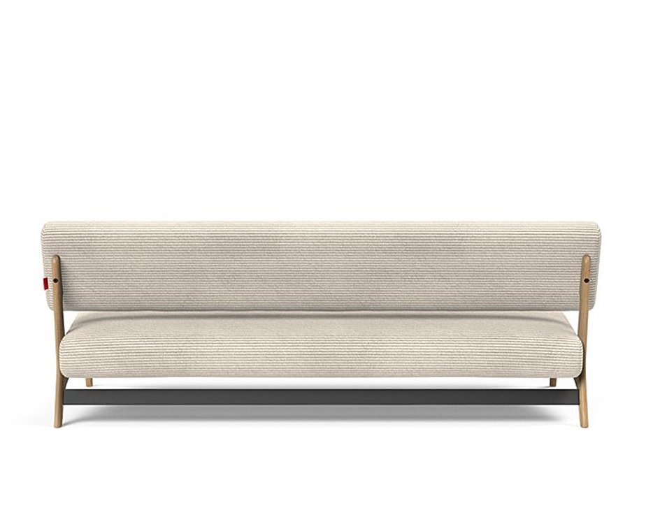  Canapé convertible Lit de repos NOLIS  piétement Chêne laqué  tissu Corduroy Ivory