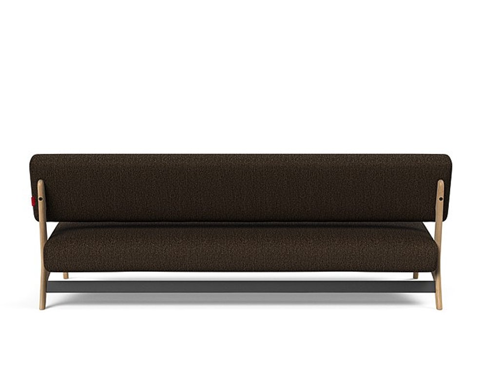  Canapé convertible Lit de repos NOLIS  piétement Chêne laqué  tissu Taura Chocco