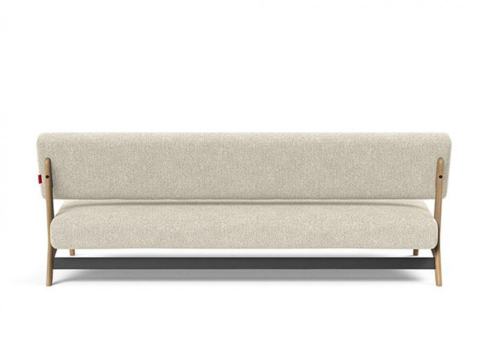  Canapé convertible Lit de repos NOLIS  piétement Chêne laqué  tissu Taura Off White