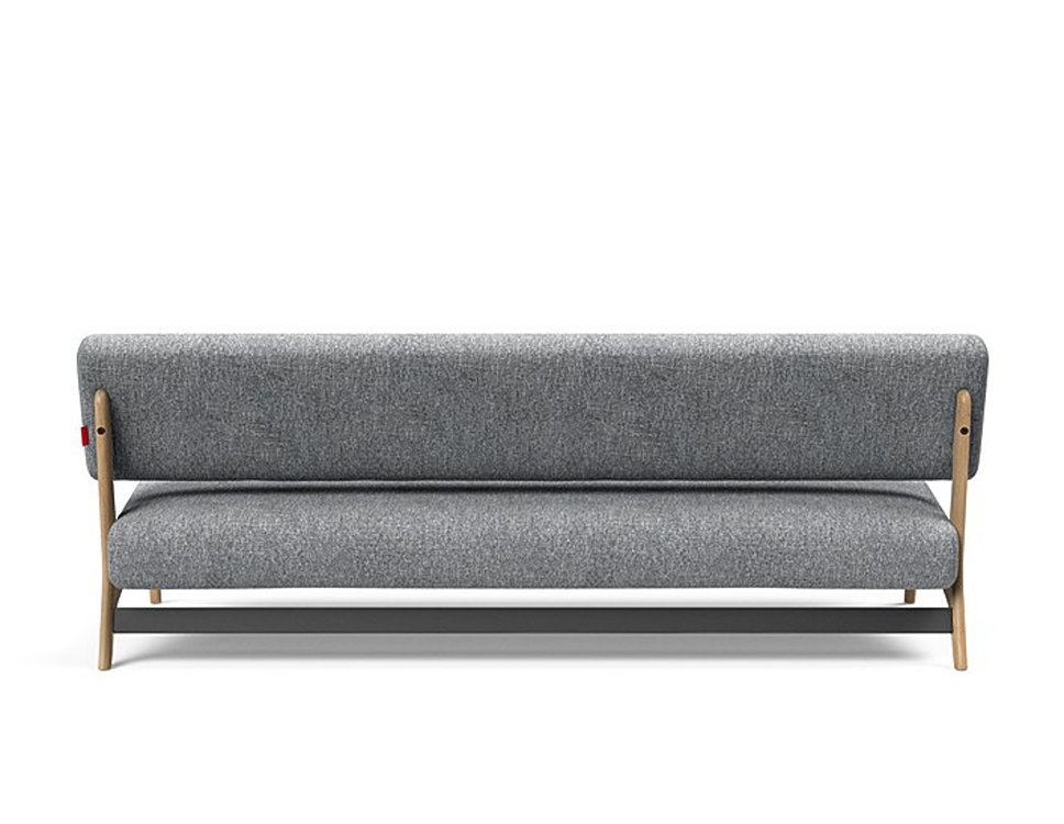  Canapé convertible Lit de repos NOLIS  piétement Chêne laqué  tissu Twist Granite