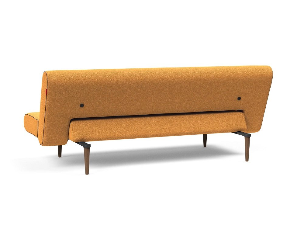 INNOVATION LIVING  Canape lit design UNFURL convertible 200*120cm tissu bouclé Ochre