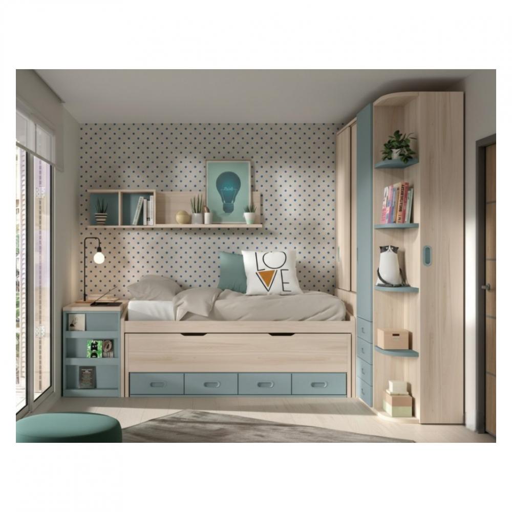 Composition Chambre F-831 Finition : Ambar - Ocean / Poignée Circus