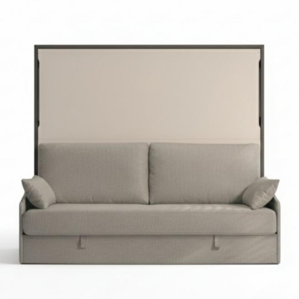 Lit escamotable horizontale 140 x 190 cm ADVANCE SOFA canapé coffre intégré pour matelas de 21cm d