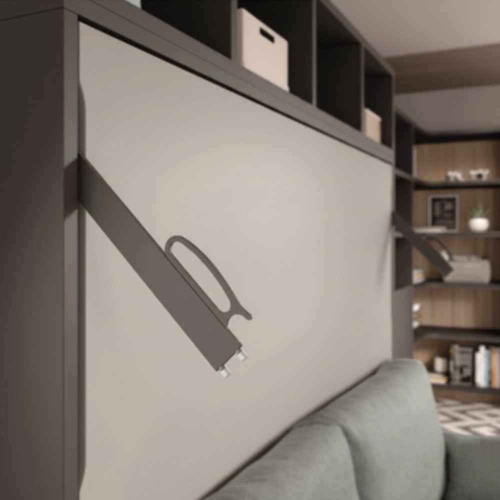 Lit escamotable horizontale 140 x 200 cm ADVANCE SOFA canapé coffre intégré pour matelas de 24cm d