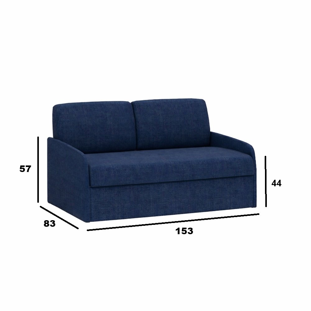 Lit escamotable vertical canapé tweed bleu nuit MULTIMO SOFA couchage 140x200cm anthracite