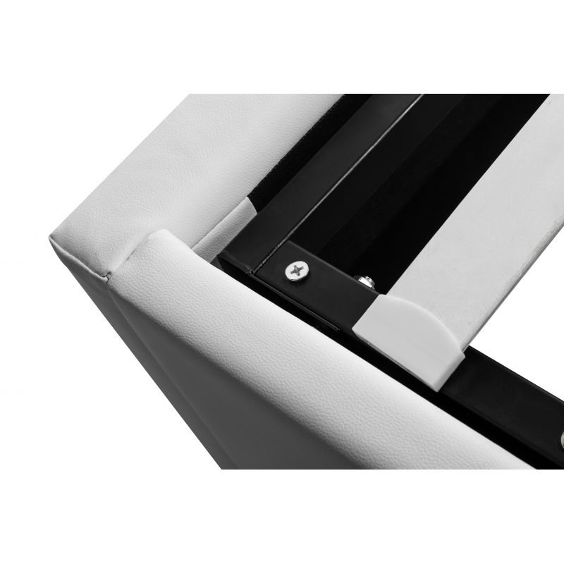 Lit DORRES 140x190cm sommier relevable blanc