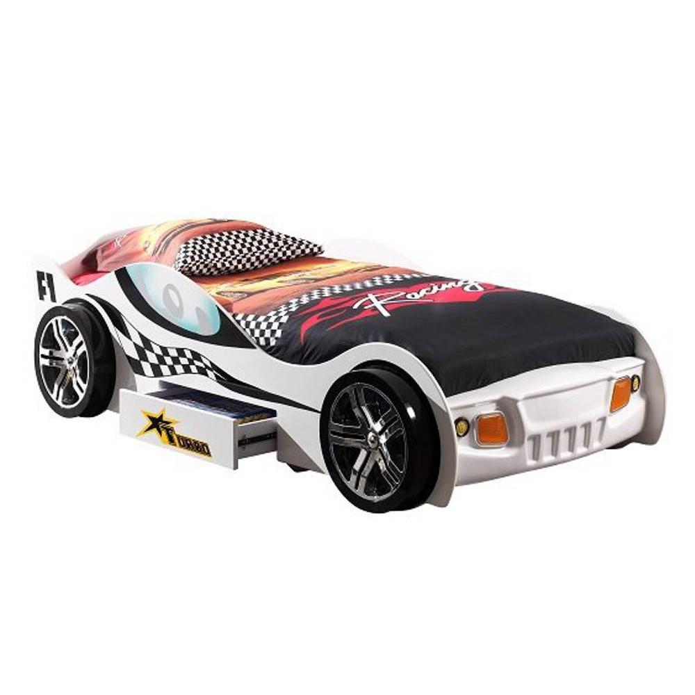 lit voiture funbeds formule1 1tiroir blanc