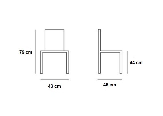 Lot de 4 chaises pliantes STEEL en polypropylène noir et acier chromé.