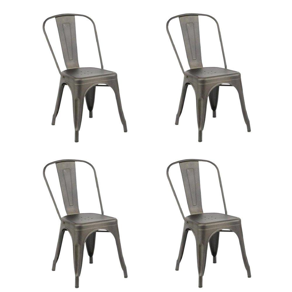 Lot de 4 chaises design BISTRO INDUS