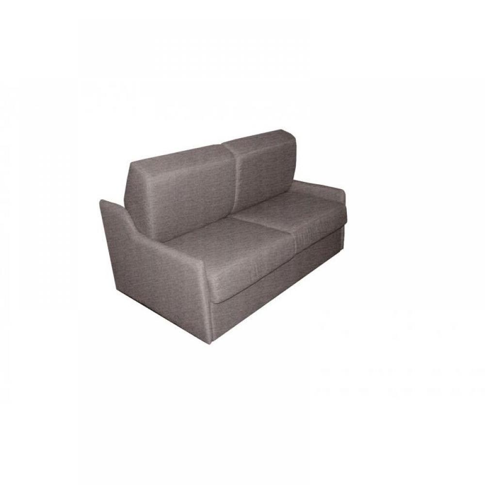 Canapé lit 2-3 places LUNA convertible EXPRESS 120cm microfibre taupe matelas 16 cm