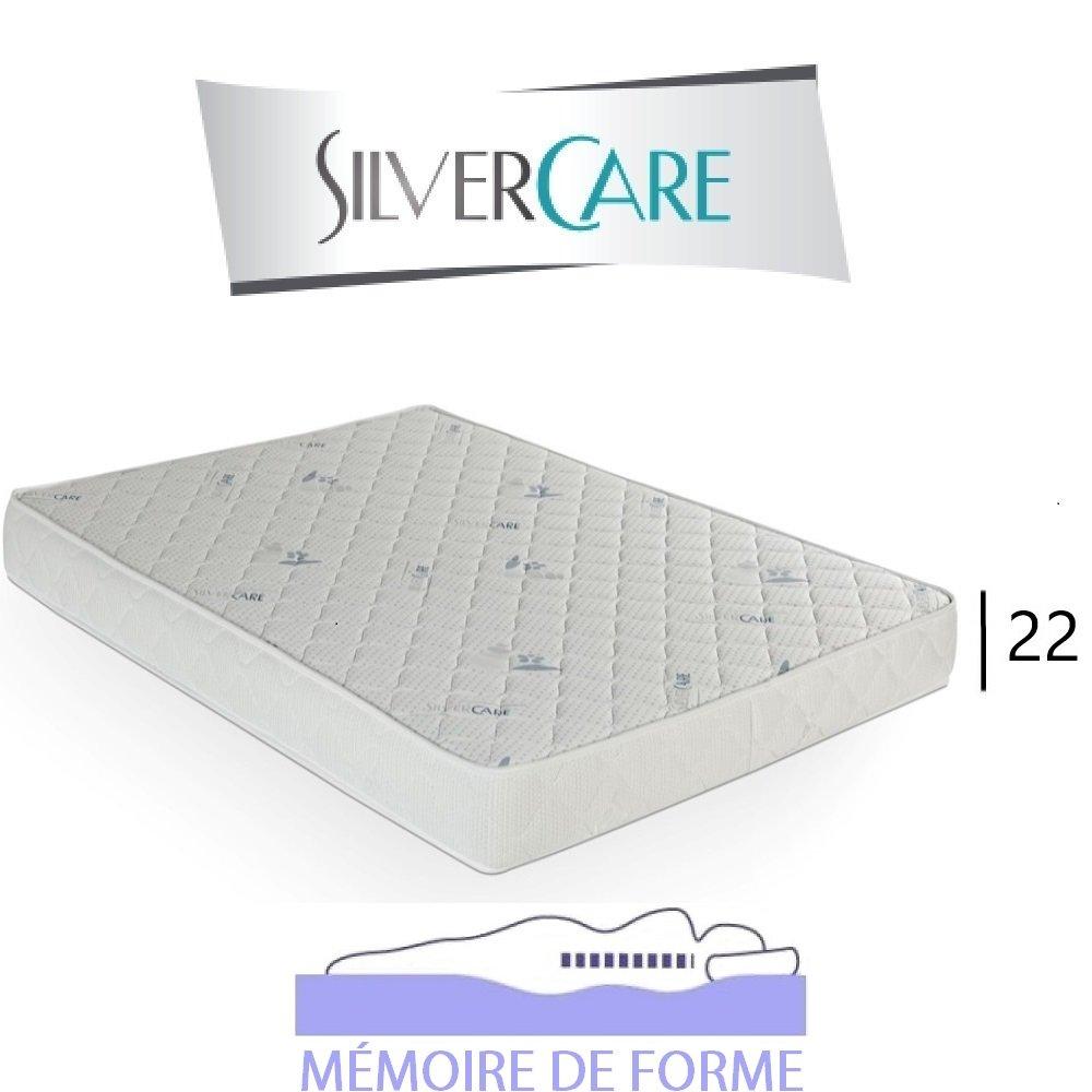 Matelas à mémoire de forme  OCTAVA  Silvercare  épaisseur 22 cm  dont 4 cm 42 kg/m3 pour canapé rapido express 180 cm