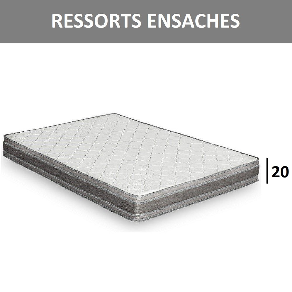 Matelas RESSORTS épaisseur 20 cm compatible canapé rapido express 120 cm