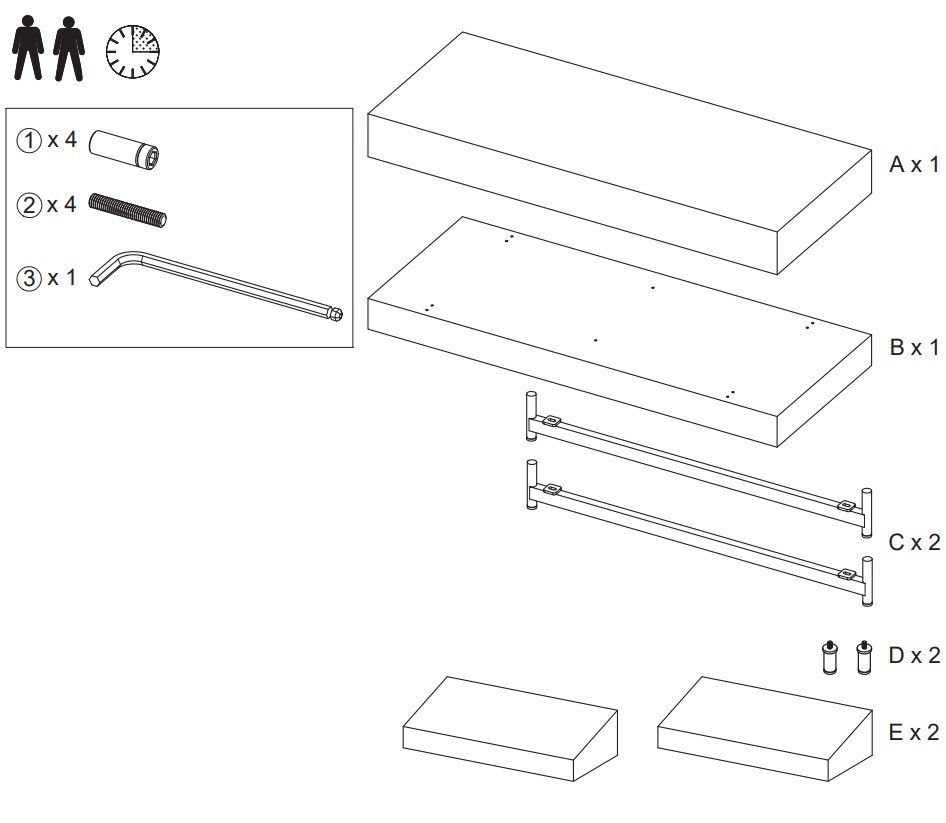 Méridienne design SIGMUND INDU Mixed Dance, Natural  convertible lit 160*200 cm pieds Acier noir