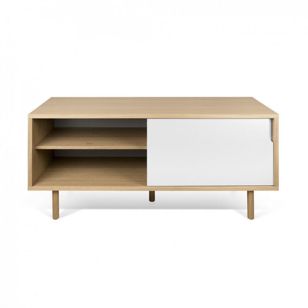 meuble TV DANN chêne avec 2 portes coulissantes