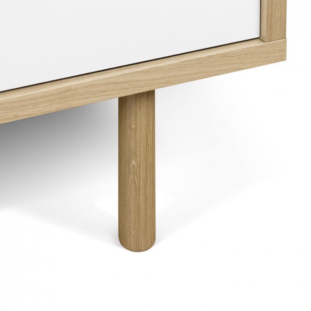 meuble TV DANN chêne avec 2 portes coulissantes