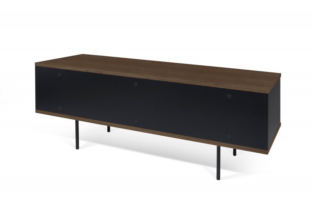 meuble TV DIXIE en bois noyer et noir