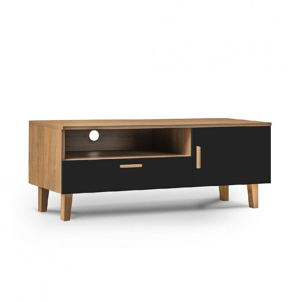 Meuble TV FREDO
chêne naturel et anthracite 1 niche 1 tiroir 1 porte