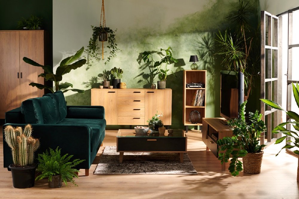 Meuble TV FREDO
chêne naturel et anthracite 1 niche 1 tiroir 1 porte