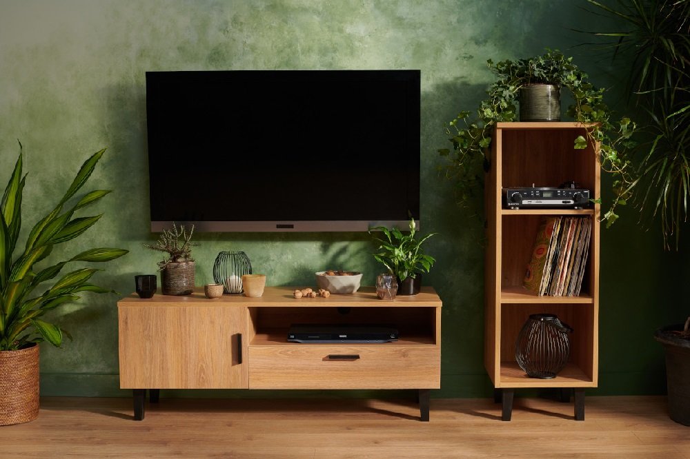 Meuble TV FREDO
chêne naturel 1 niche 1 tiroir 1 porte