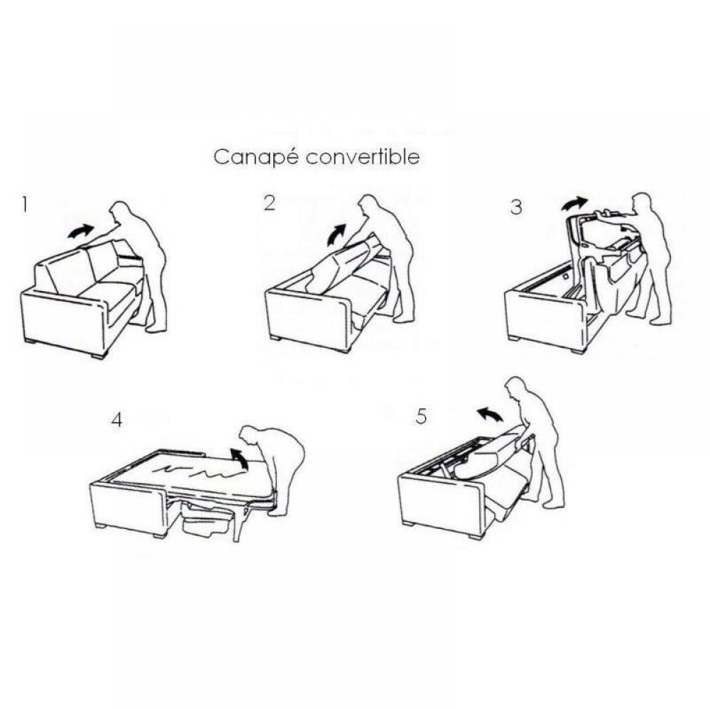 Canapé convertible MIDNIGHT 140cm OUVERTURE EXPRESS matelas 15cm