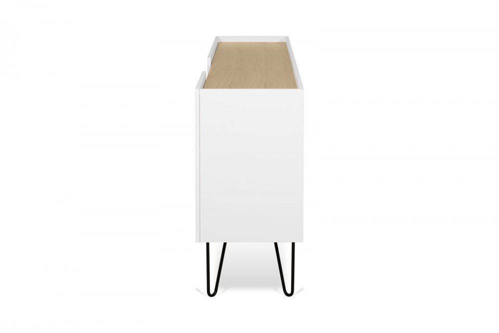 Buffet design NINA  Chêne clair et blanc 180cm