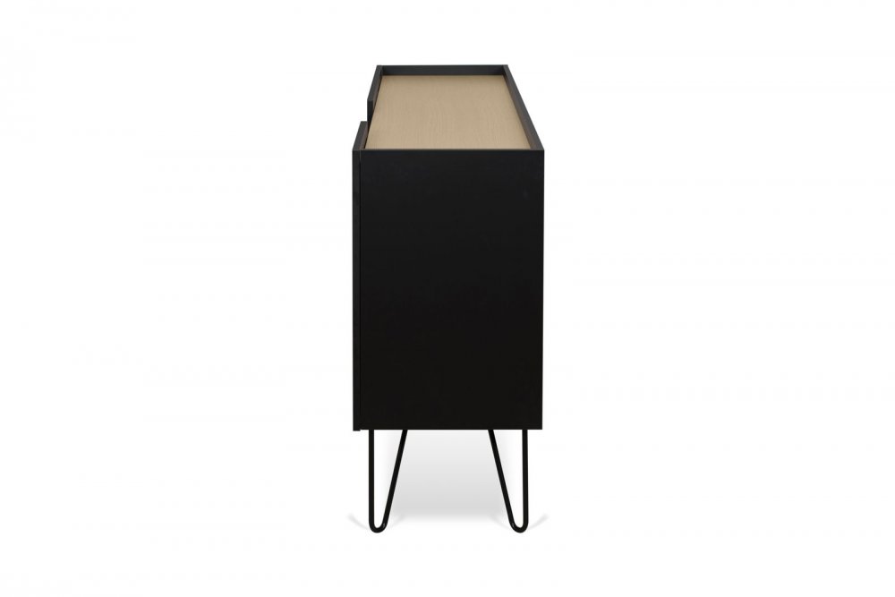 Buffet design NINA  Chêne clair et noir 180cm
