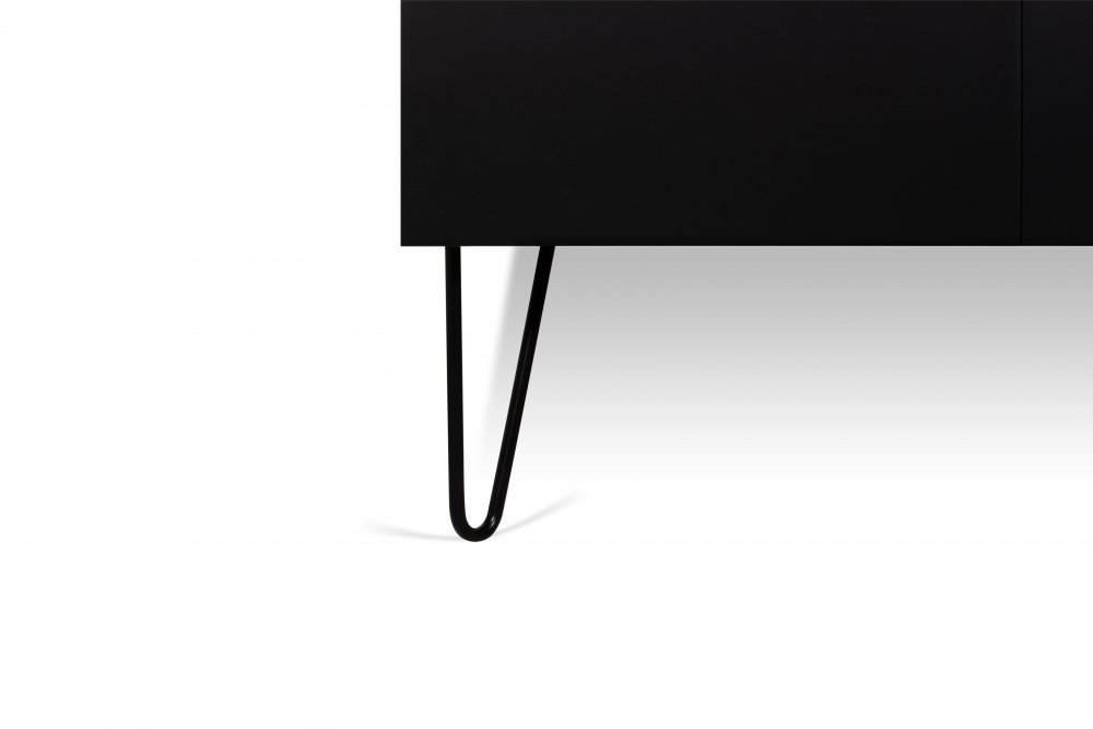 Buffet design NINA  Chêne clair et noir 180cm