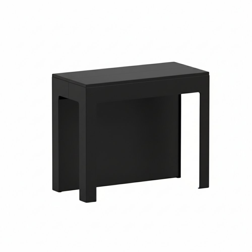 Table console extensible 12 couverts ULISSE structure acier sablé plateau stratifié écologique