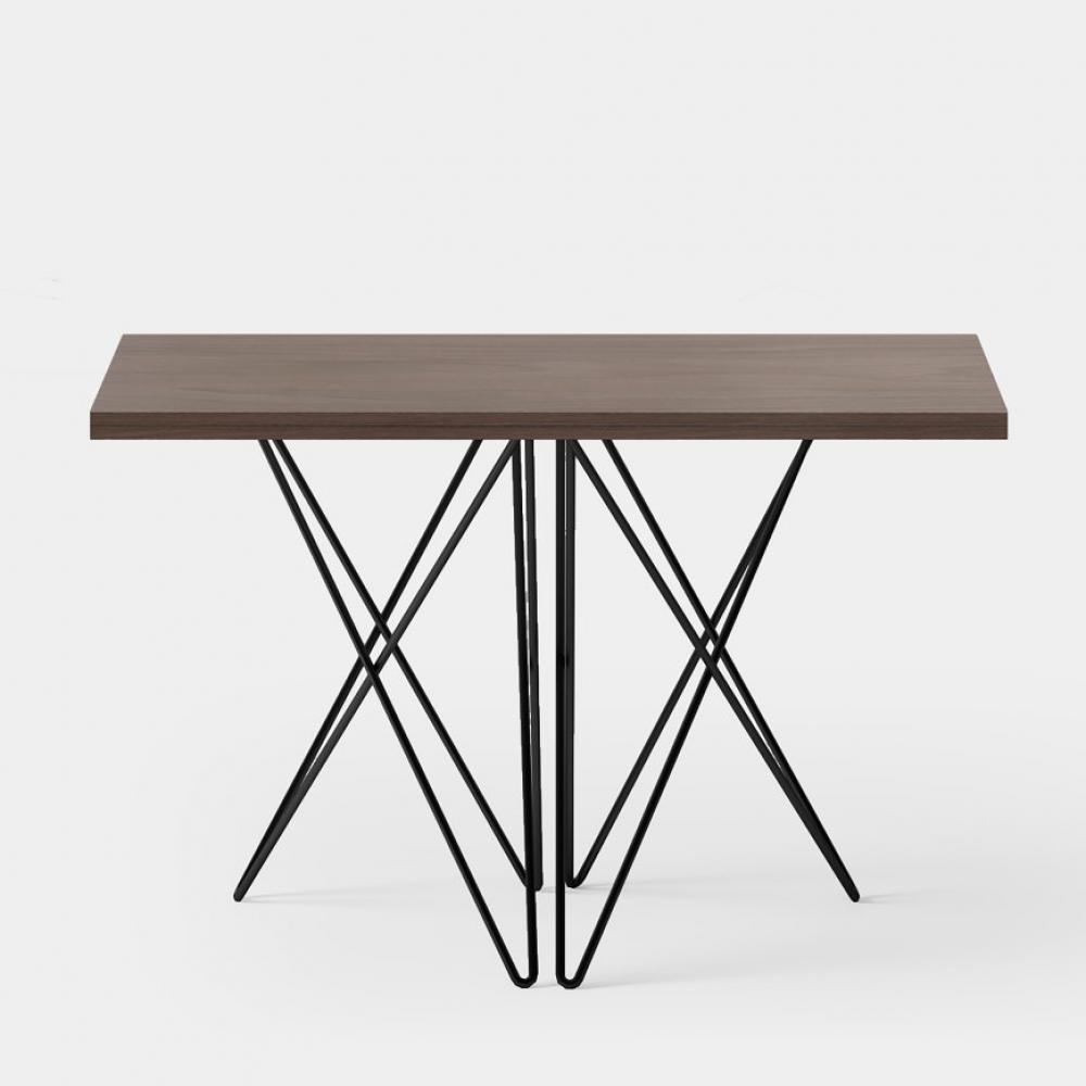 Table console extensible 4 couverts HERMES 115 cm pieds métal plateau stratifié écologique