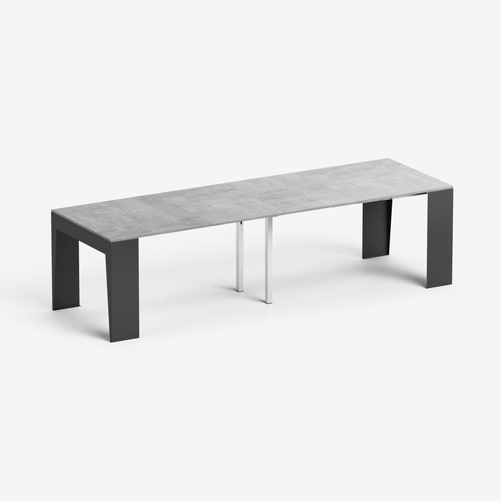 Table console extensible 12 couverts MARVEL PLUS avec 6 chaises pliantes ZETA et porte chaise inclus