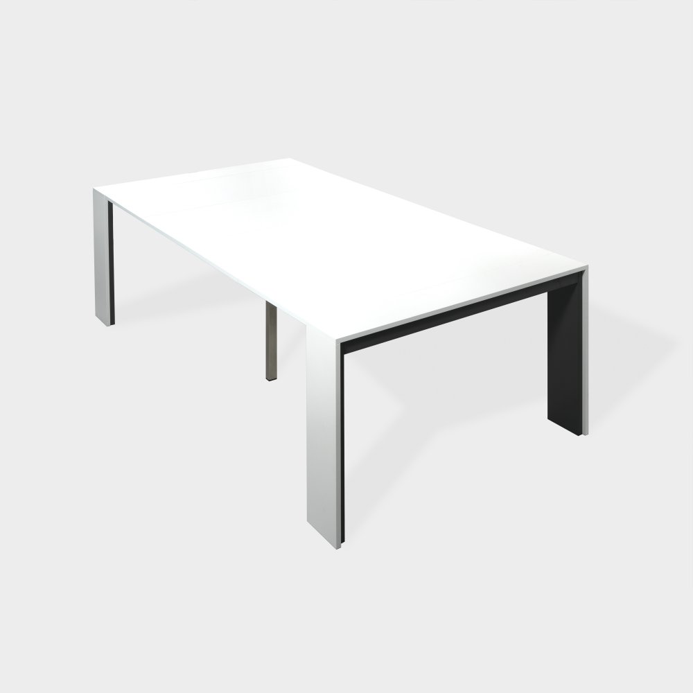 Table console extensible 12 couverts LEONARDO 45/270x120x75cm stratifié écologique