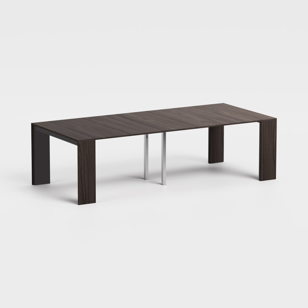 Table console extensible 12 couverts LEONARDO 45/270x120x75cm stratifié écologique