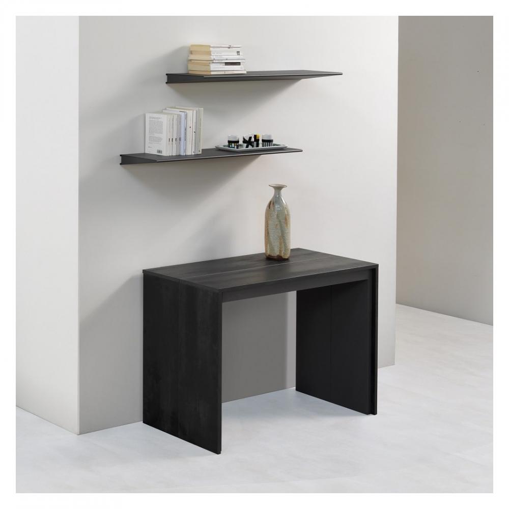 Table console extensible 10 couverts LEONARDO 45/270x90x75cm stratifié écologique